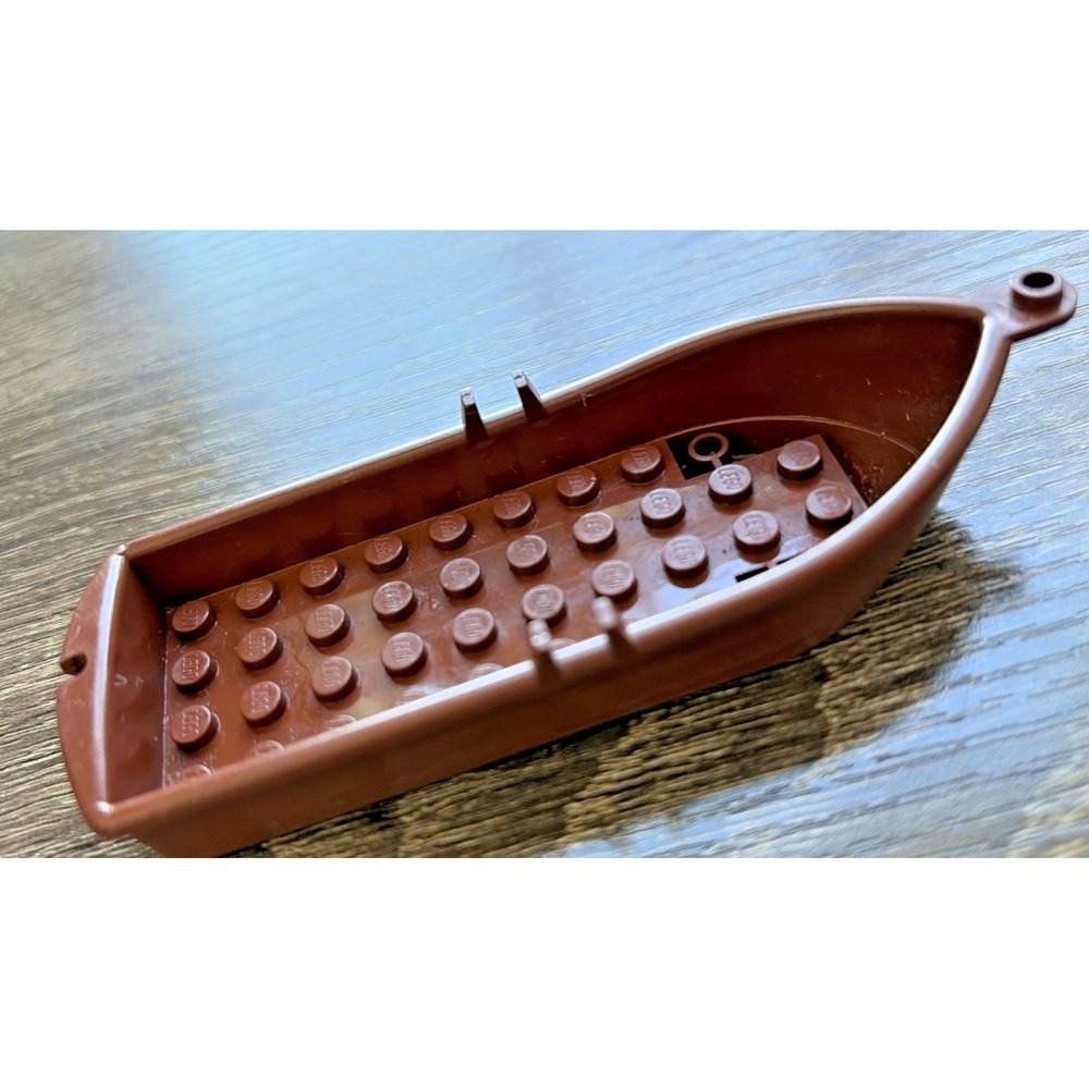 Lego Pirate Brown Row Boat Dingy 23101 Action Figure Accessory Block Ocean Aqua